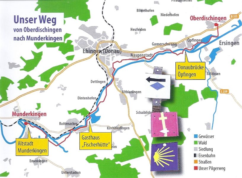 2. Etappe: Oberdischingen-Munderkingen 24,2 km