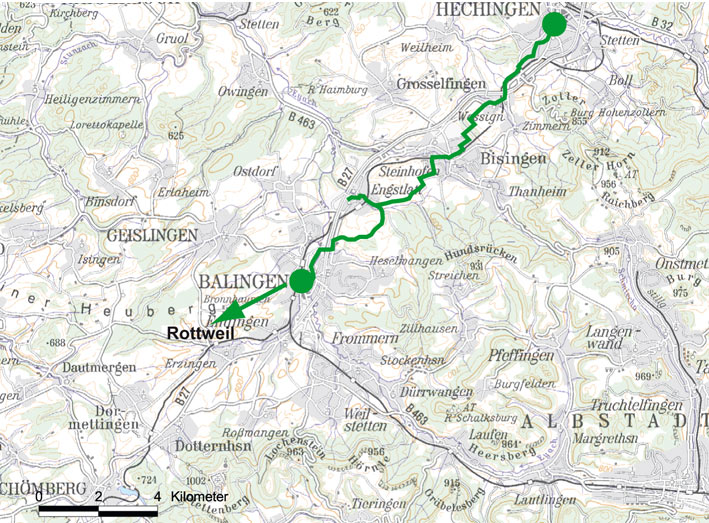 1. Etappe: Hechingen – Balingen 20,1 km